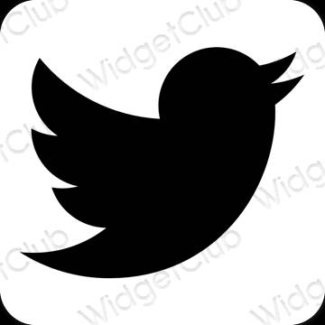 Icônes d'application Twitter esthétiques