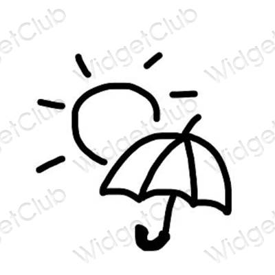 Ästhetische Weather App-Symbole