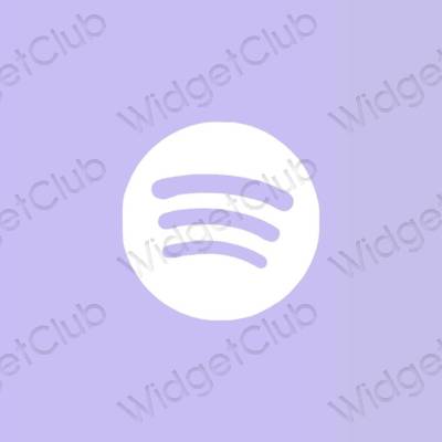 Esztétika pasztell kék Music alkalmazás ikonok