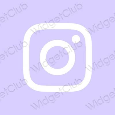 Estetisk pastellblå Instagram app ikoner