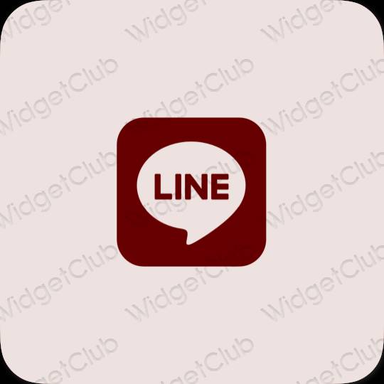 Icônes d'application LINE esthétiques