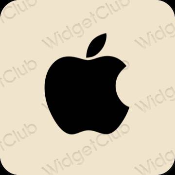 Estetic bej Apple Store pictogramele aplicației