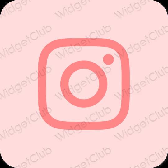 Aesthetic pastel pink Instagram app icons