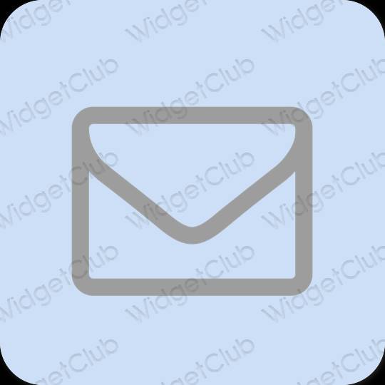 Thẩm mỹ màu xanh pastel Mail biểu tượng ứng dụng