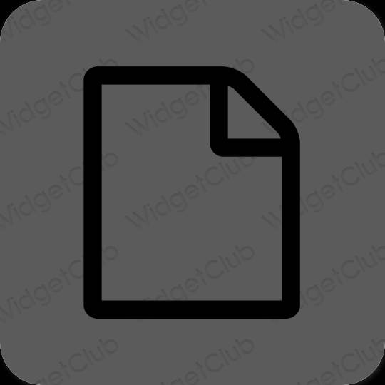 Estetico grigio Files icone dell'app