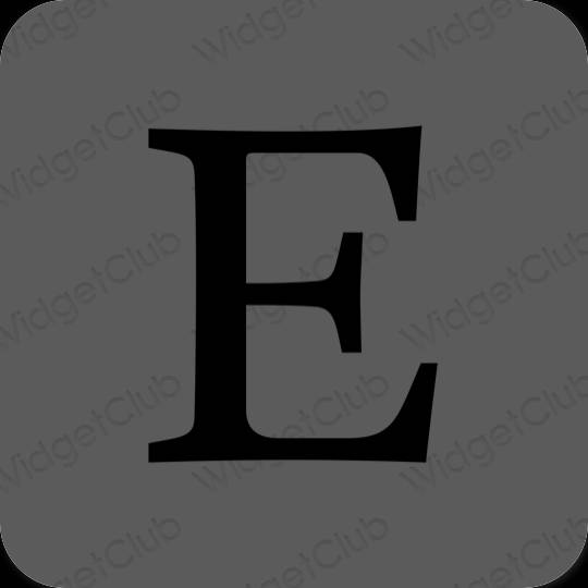 Estético gris Etsy iconos de aplicaciones
