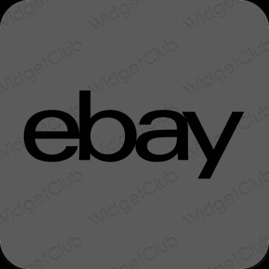 эстетический серый eBay значки приложений