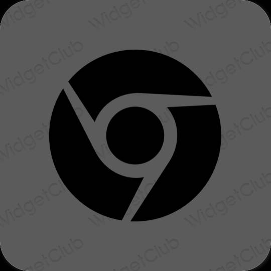 Ästhetisch grau Chrome App-Symbole