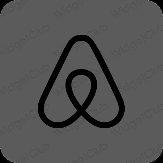 Esthétique grise Airbnb icônes d'application