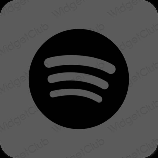 Ästhetisch grau Spotify App-Symbole