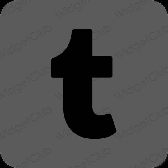 Aesthetic gray Tumblr app icons