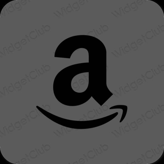 Estetisk grå Amazon app ikoner