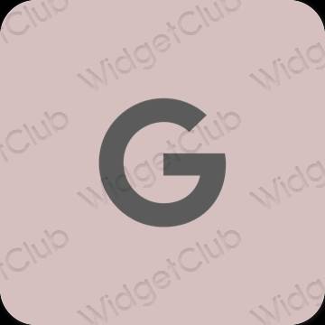 Estético rosa Google ícones de aplicativos