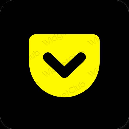 Estetico Nero Pocket icone dell'app