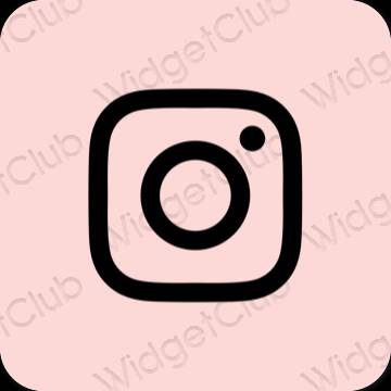 Гоо зүйн пастел ягаан Instagram програмын дүрс