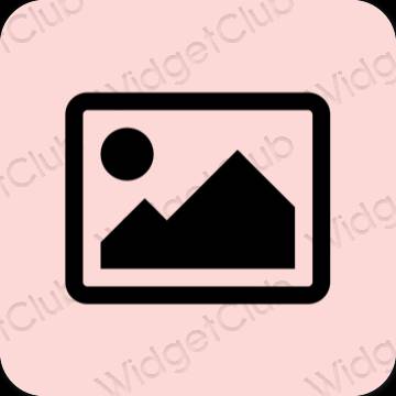 Estetisk pastell rosa Photos app ikoner