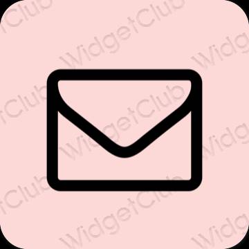 Aesthetic pastel pink Mail app icons