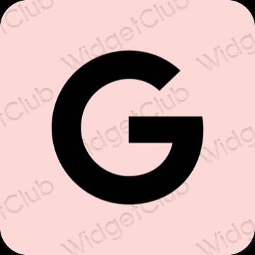 Thẩm mỹ màu hồng nhạt Google biểu tượng ứng dụng