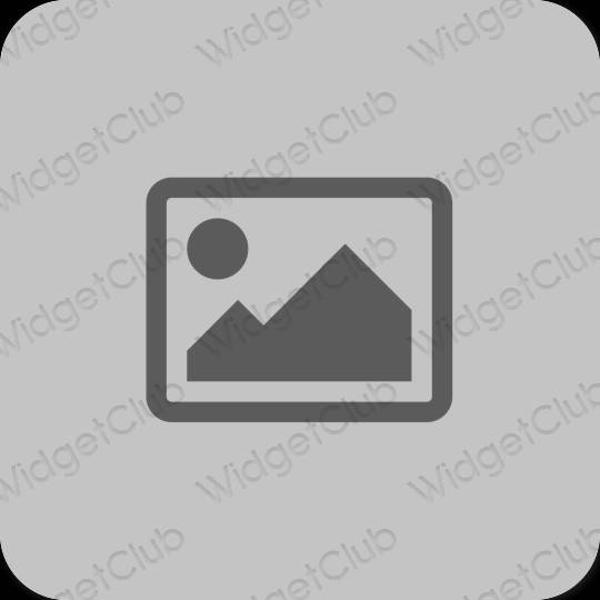 Estetisk grå Photos app ikoner