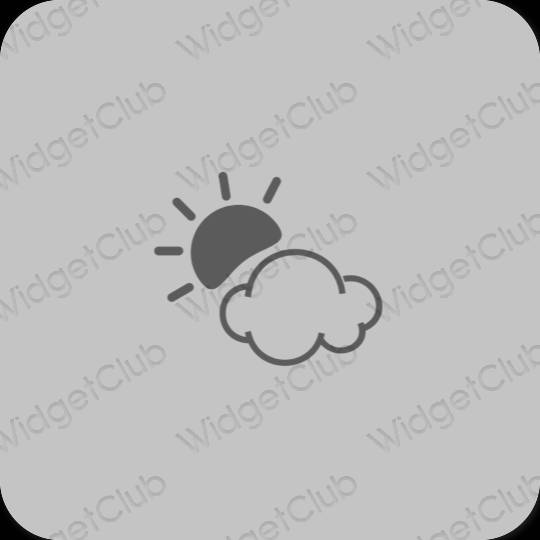 אייקוני אפליקציה Weather אסתטיים