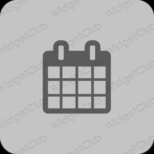 Estetik gri Calendar uygulama simgeleri