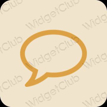 Estetik kuning air Messages ikon aplikasi