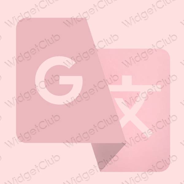 Esteettinen pastelli pinkki Google sovelluskuvakkeet