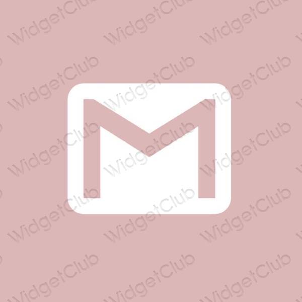 Estetik pembe Gmail uygulama simgeleri