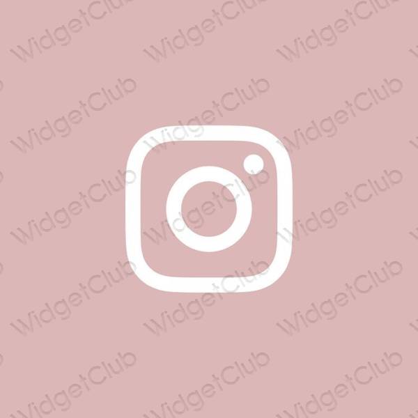 Ესთეტიური ვარდისფერი Instagram აპლიკაციის ხატები