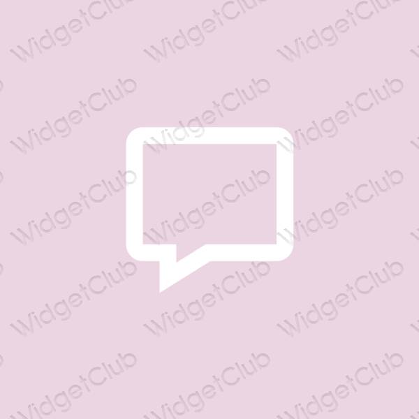 Estetický nachový Messages ikony aplikací