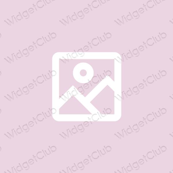 Estetik ungu Photos ikon aplikasi