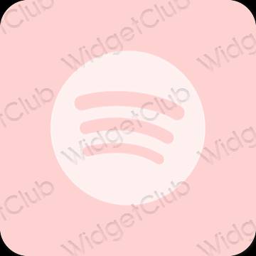 Stijlvol roze Spotify app-pictogrammen