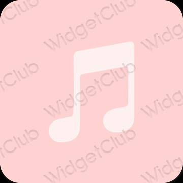 Estetisk rosa Music app ikoner