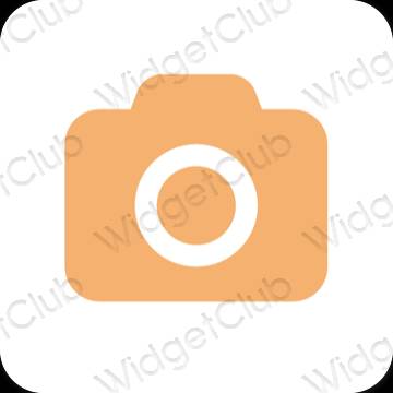 Estetski smeđa Camera ikone aplikacija