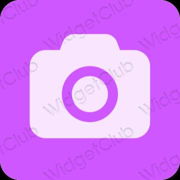 Estetico porpora Camera icone dell'app