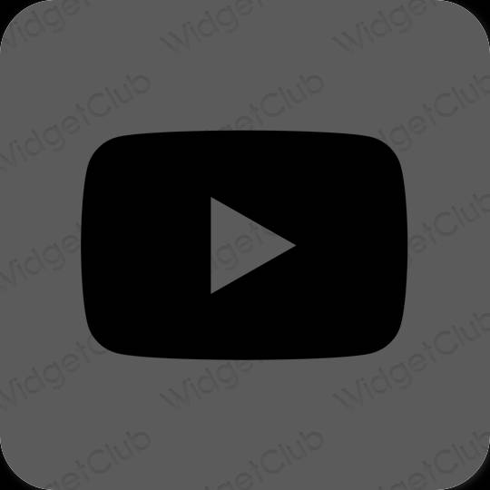 Ästhetisch grau Youtube App-Symbole