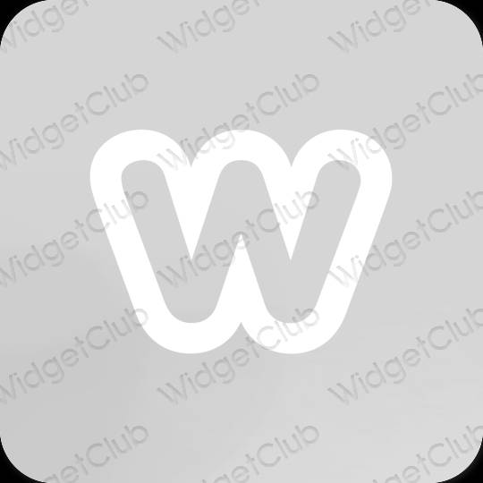 Estetico grigio Weebly icone dell'app