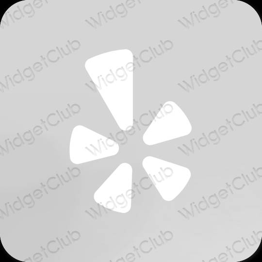 Aesthetic gray Yelp app icons