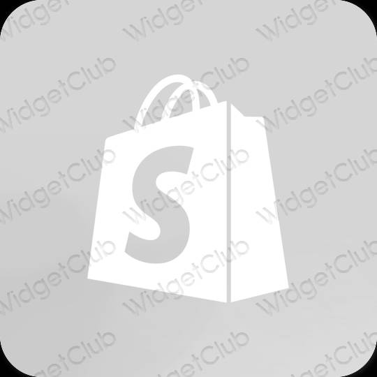 Estetisk grå Shopify app ikoner
