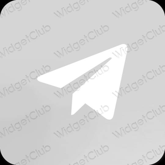 Estetsko siva Telegram ikone aplikacij