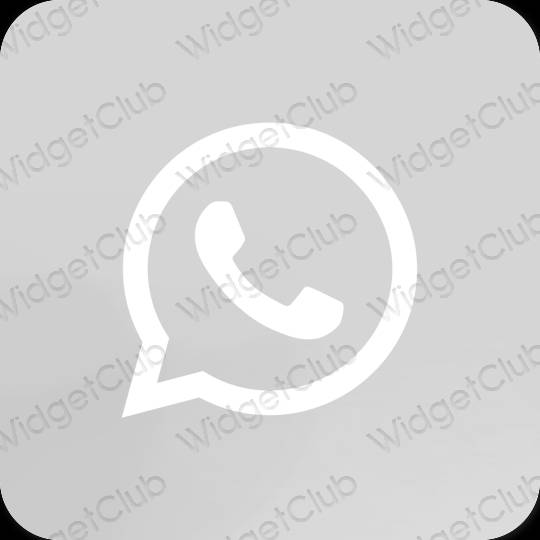 Estetik kelabu WhatsApp ikon aplikasi