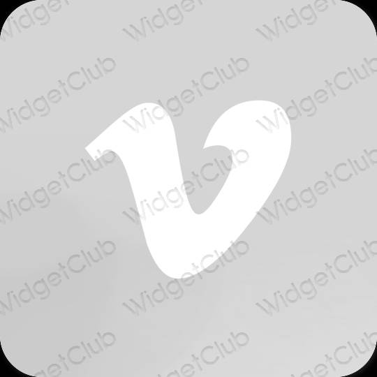 Естетичен сиво Vimeo икони на приложения