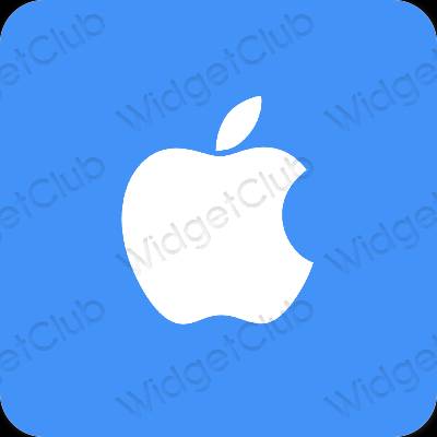 Estetik neon mavi AppStore uygulama simgeleri