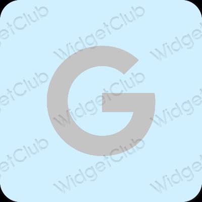 미적인 파스텔 블루 Google 앱 아이콘