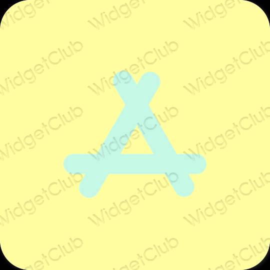 Estetik kuning AppStore ikon aplikasi