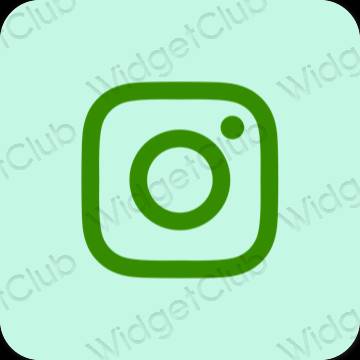 Estético azul pastel Instagram ícones de aplicativos
