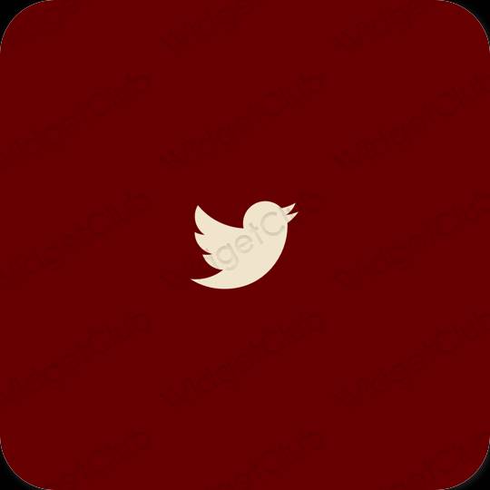 Aesthetic brown Twitter app icons