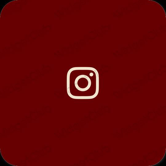 Estetický hnědý Instagram ikony aplikací