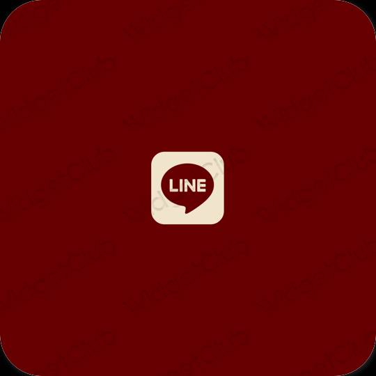 Естетичний коричневий LINE значки програм