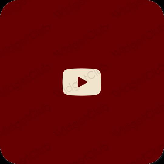 Estetic maro Youtube pictogramele aplicației
